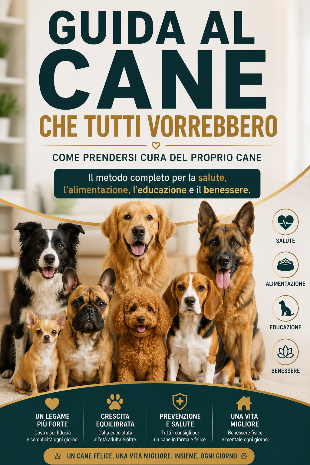 GUIDA AL CANE CHE TUTTI VORREBBERO - COME PRENDERSI CURA DEL PROPRIO CANE - Il metodo completo per la salute, l'alimentazione, l'educazione e il benessere