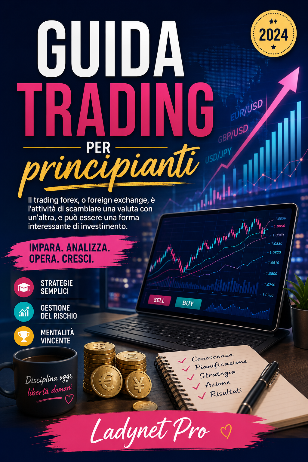 Guida Trading per principianti - Il trading forex, o foreign exchange, è l'attività di scambiare una valuta con un'altra, e può  essere una forma interessante di investimento. Ed. 2024