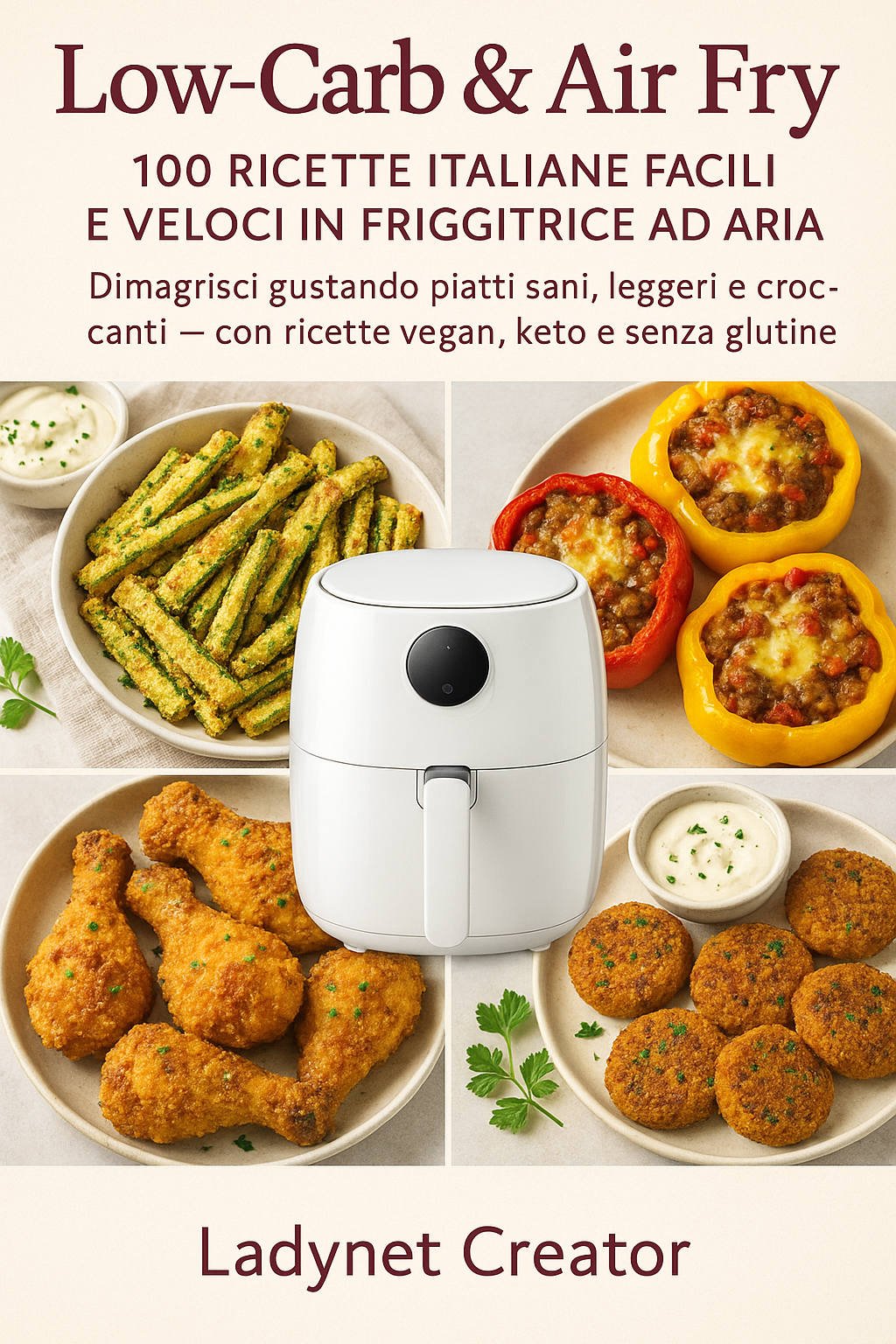 Low-Carb & Air Fry - Ebook PDF | 100 Ricette Italiane in Friggitrice ad Aria